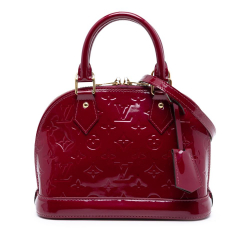 Louis Vuitton B Louis Vuitton Red Vernis Leather Leather Monogram Vernis Alma BB France