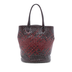 Bottega Veneta B Bottega Veneta Brown Dark Brown Nappa Leather Leather Bicolor Nappa Intrecciato Bucket Bag Italy