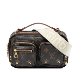 Louis Vuitton B Louis Vuitton Brown Monogram Canvas Fabric Monogram Utility Satchel France