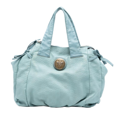 Gucci B Gucci Blue Light Blue Calf Leather Small Guccissima Hysteria Handbag Italy