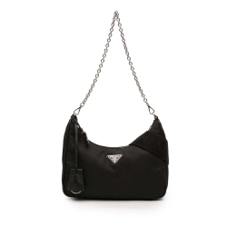 Prada B Prada Black Nylon Fabric Tessuto Re Edition 2005 Satchel Italy