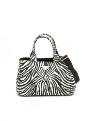 Prada Zebra Canapa Tote Bag