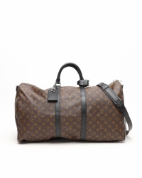 Louis Vuitton Macassar Keepall Bandoulière 55 Weekend Bag