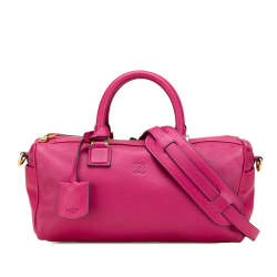 Loewe B LOEWE Pink Dark Pink Calf Leather Anagram Satchel Spain