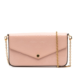 Louis Vuitton B Louis Vuitton Pink Light Pink Vernis Leather Leather Monogram Vernis Pochette Felicie France