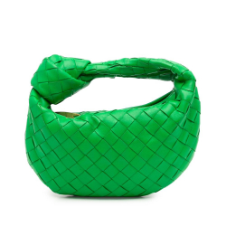 Bottega Veneta AB Bottega Veneta Green Nappa Leather Leather Mini Nappa Intrecciato Jodie Italy