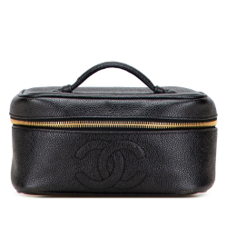 Chanel B Chanel Black Caviar Leather Leather CC Caviar Vanity Bag Italy