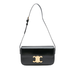Celine B Celine Black Calf Leather Shiny skin Claude Shoulder Bag Italy