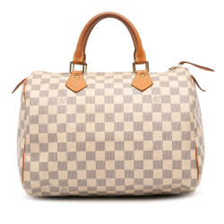 Louis Vuitton B Louis Vuitton White Damier Canvas Fabric Damier Azur Speedy 30 France