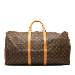 Louis Vuitton B Louis Vuitton Brown Monogram Canvas Fabric Monogram Keepall 60 France