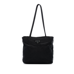 Prada B Prada Black Nylon Fabric Tessuto Tote Italy