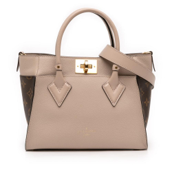 Louis Vuitton AB Louis Vuitton Brown Taupe Calf Leather Monogram On My Side PM France