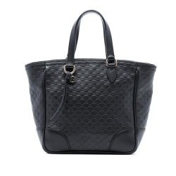 Gucci B Gucci Black Calf Leather Small Microguccissima Bree Satchel Italy