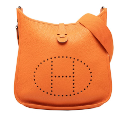 Hermès AB Hermès Orange Calf Leather Clemence Evelyne III 29 France