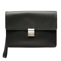 Louis Vuitton B Louis Vuitton Black Taiga Leather Leather Taiga Selenga Spain