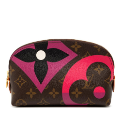 Louis Vuitton AB Louis Vuitton Brown Monogram Canvas Fabric Monogram Game On Cosmetic Pouch France