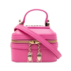 Bvlgari AB Bvlgari Pink Calf Leather Mini Serpenti Forever Vanity Bag Italy