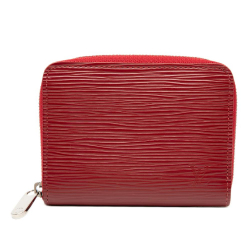 Louis Vuitton B Louis Vuitton Red Epi Leather Leather Epi Zippy Coin Purse France