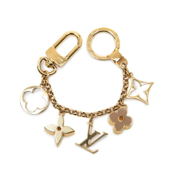 Louis Vuitton AB Louis Vuitton Gold Gold Plated Metal Fleur de Monogram Bag Charm Italy