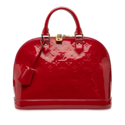 Louis Vuitton B Louis Vuitton Red Vernis Leather Leather Monogram Vernis Alma PM France
