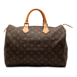 Louis Vuitton B Louis Vuitton Brown Monogram Canvas Fabric Monogram Speedy 35 United States