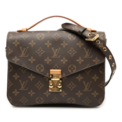 Louis Vuitton B Louis Vuitton Brown Monogram Canvas Fabric Monogram Pochette Metis Italy