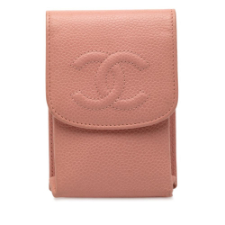 Chanel AB Chanel Pink Caviar Leather Leather CC Caviar Cigarette Case Italy