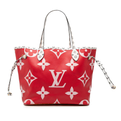 Louis Vuitton AB Louis Vuitton Red Monogram Canvas Fabric Monogram Giant Neverfull MM France