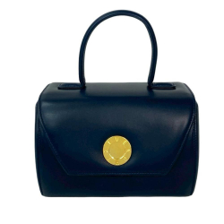 Givenchy AB Givenchy Blue Navy Calf Leather Top Handle Bag France