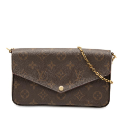 Louis Vuitton B Louis Vuitton Brown Monogram Canvas Fabric Monogram Pochette Felicie Spain