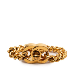 Chanel B Chanel Gold Gold Plated Metal CC Turn Lock Bracelet France