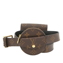 Louis Vuitton B Louis Vuitton Brown Monogram Canvas Fabric Monogram Daily Multi Pocket 30mm Belt Spain
