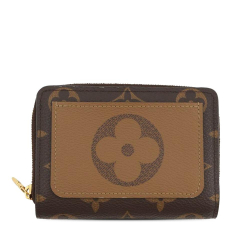 Louis Vuitton AB Louis Vuitton Brown Monogram Canvas Fabric Monogram Bifold Lou Wallet France