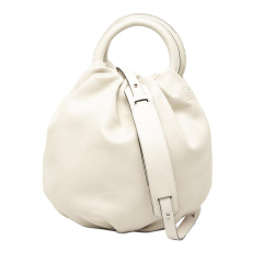 Loewe B LOEWE White Ivory Lambskin Leather Leather Lambskin Bounce Bag Spain