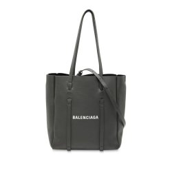 Balenciaga B Balenciaga Gray Dark Gray Calf Leather XS Everyday Tote Italy