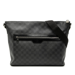 Louis Vuitton B Louis Vuitton Black Damier Canvas Fabric Damier Graphite Mick MM France