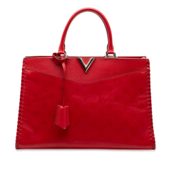 Louis Vuitton B Louis Vuitton Red Calf Leather Monogram Very Very Zipped France