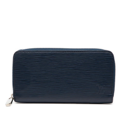 Louis Vuitton B Louis Vuitton Blue Navy Epi Leather Leather Epi Zippy Long Wallet Spain