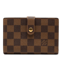Louis Vuitton B Louis Vuitton Brown Damier Canvas Fabric Damier Ebene French Purse Wallet France