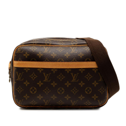 Louis Vuitton B Louis Vuitton Brown Monogram Canvas Fabric Monogram Reporter PM France