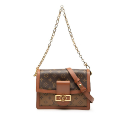 Louis Vuitton AB Louis Vuitton Brown Monogram Canvas Fabric Monogram Reverse Dauphine MM France