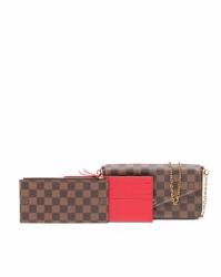 Louis Vuitton Damier Ebene Pochette Félicie Chain Wallet Bag