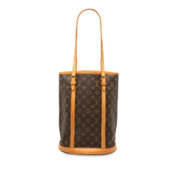 Louis Vuitton B Louis Vuitton Brown Monogram Canvas Fabric Monogram Bucket GM France