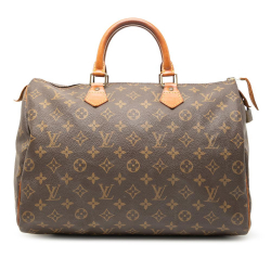 Louis Vuitton B Louis Vuitton Brown Monogram Canvas Fabric Monogram Speedy 35 France