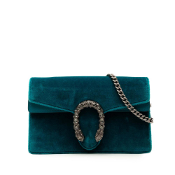 Gucci AB Gucci Blue Velvet Fabric Mini Dionysus Crossbody Italy