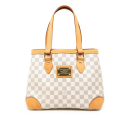Louis Vuitton B Louis Vuitton White Damier Canvas Fabric Damier Azur Hampstead PM France