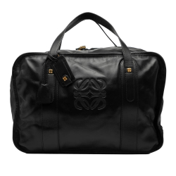 Loewe B LOEWE Black Lambskin Leather Leather Lambskin Anagram Handbag Spain