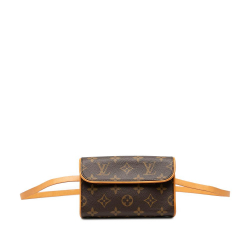 Louis Vuitton B Louis Vuitton Brown Monogram Canvas Fabric Monogram Pochette Florentine France