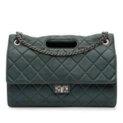 Chanel B Chanel Blue Denim Lambskin Leather Leather Paris Byzance Maxi Washed Lambskin Take Away Flap Italy