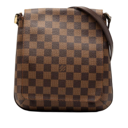 Louis Vuitton B Louis Vuitton Brown Damier Canvas Fabric Damier Ebene Musette Salsa Long Strap Spain